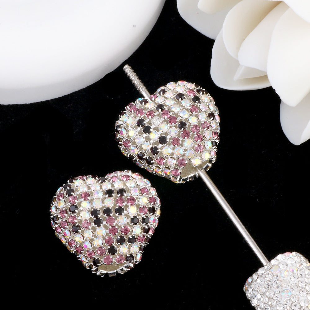 Wholesale Starry Sky Diamond Chain Love Acrylic Full Diamond Ball Straight Hole Bead DIY Beads