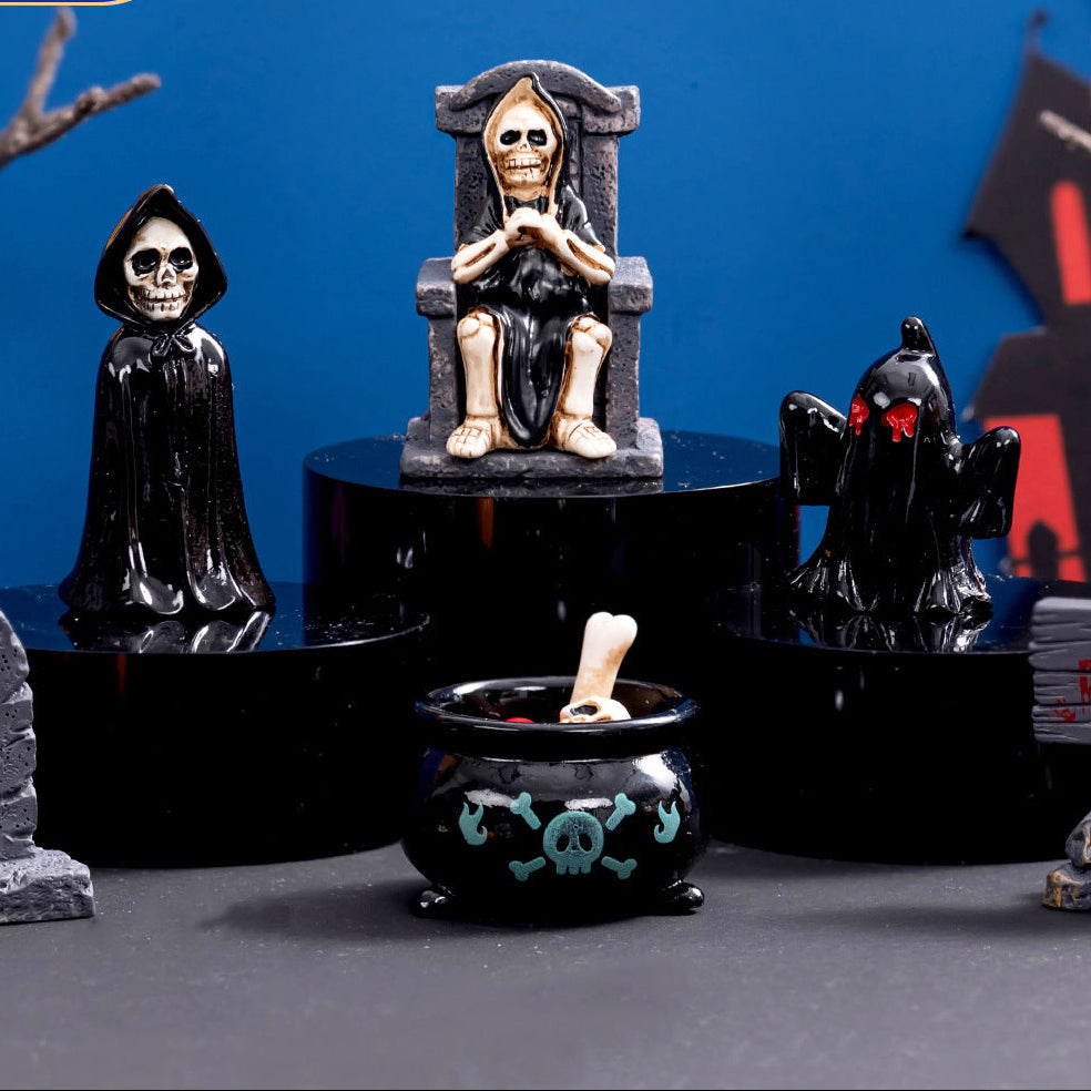 Wholesale Resin  Skull Mummy Figurine European Style Desk Ornament Everyday Use Gift Resale