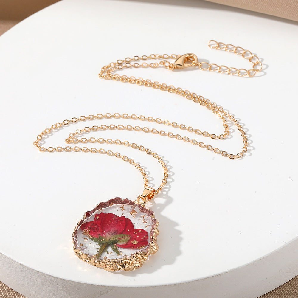 Wholesale December Immortal Flower Necklaces