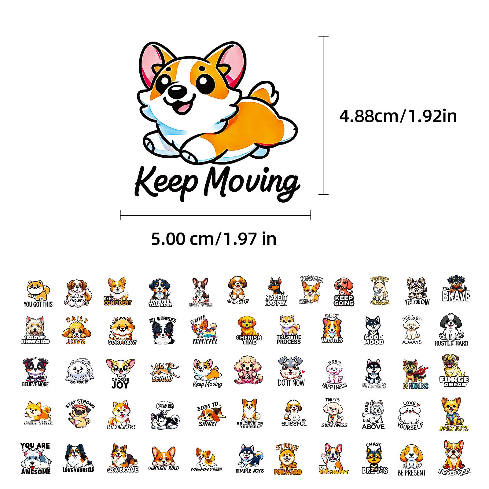 Wholesale 56 dog stickers decorative waterproof stickers