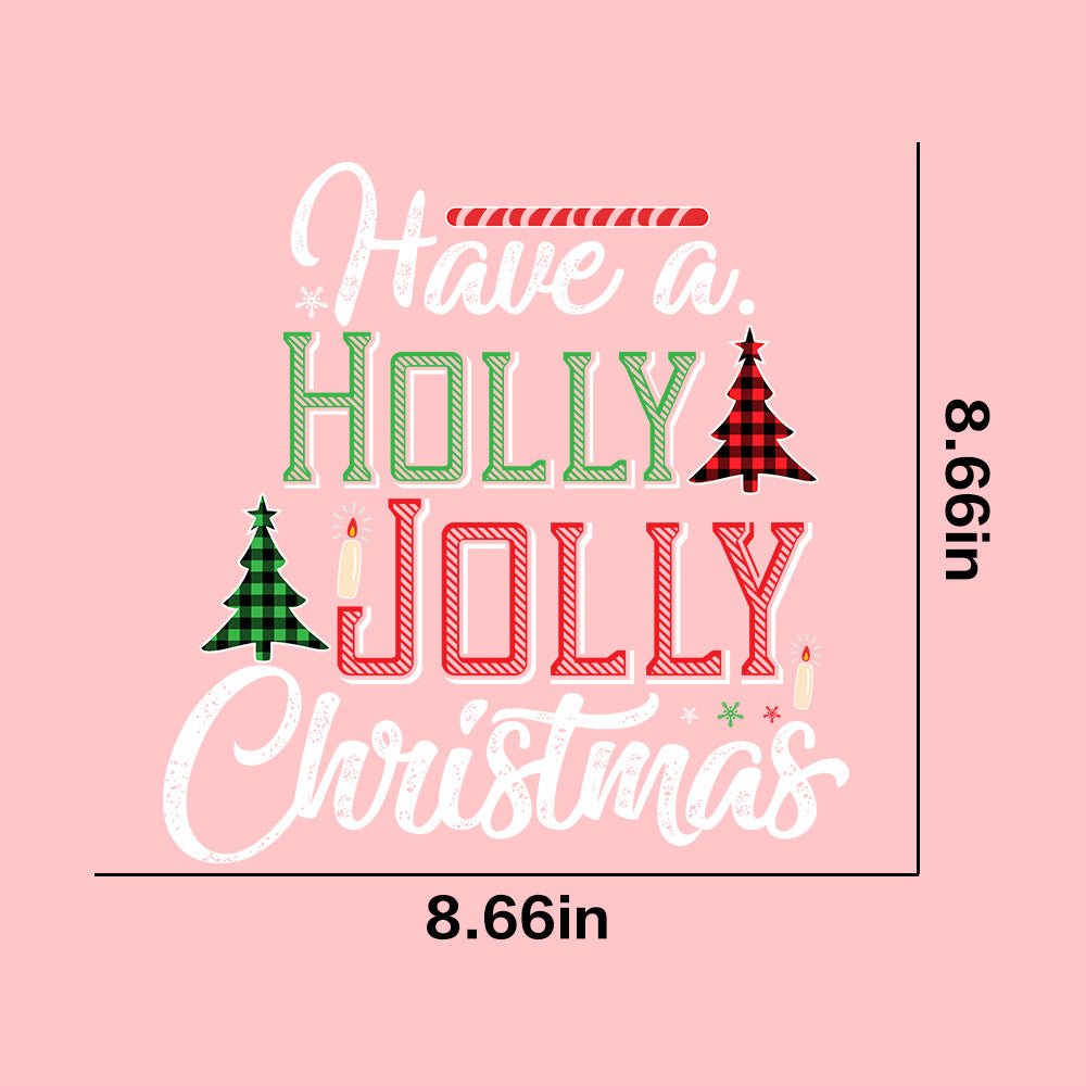 Wholesale  10pcs/pack Christmas pattern T-shirt heat transfer UV DTF ready-to-use transfer stickers