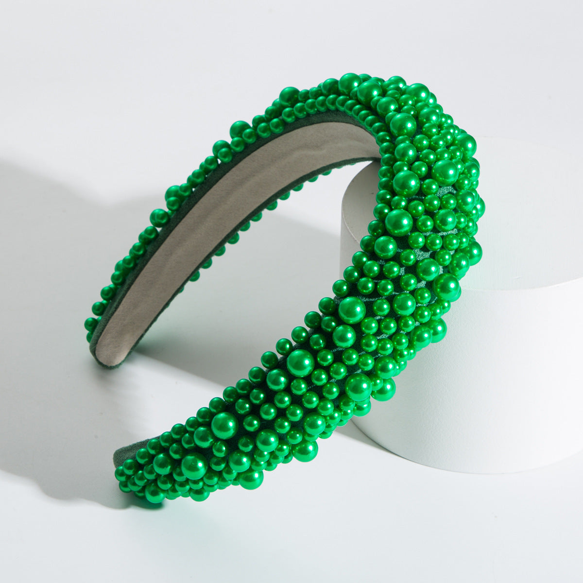 Wholesale Valentine's Day High Skull Sponge Pearl Wide Brimmed Headband