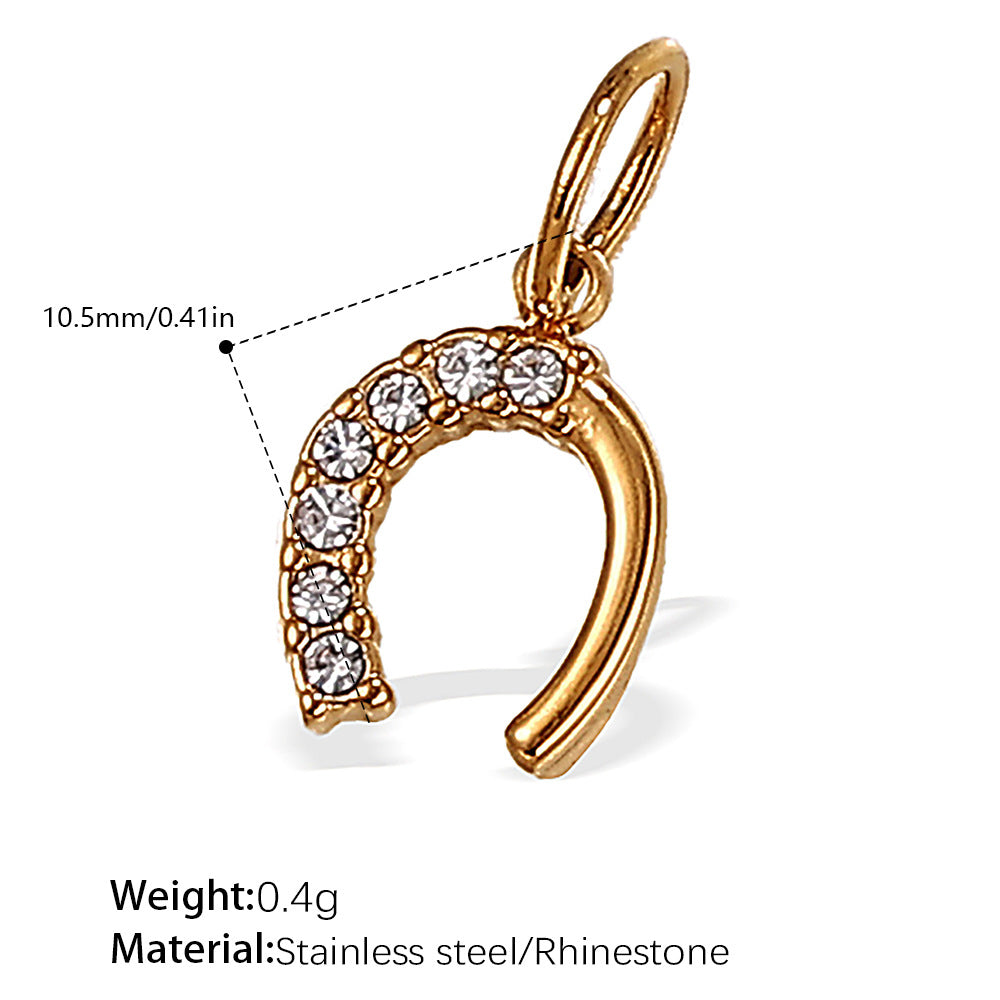 Wholesale Stainless steel 18K gold-plated small DIY key pendant