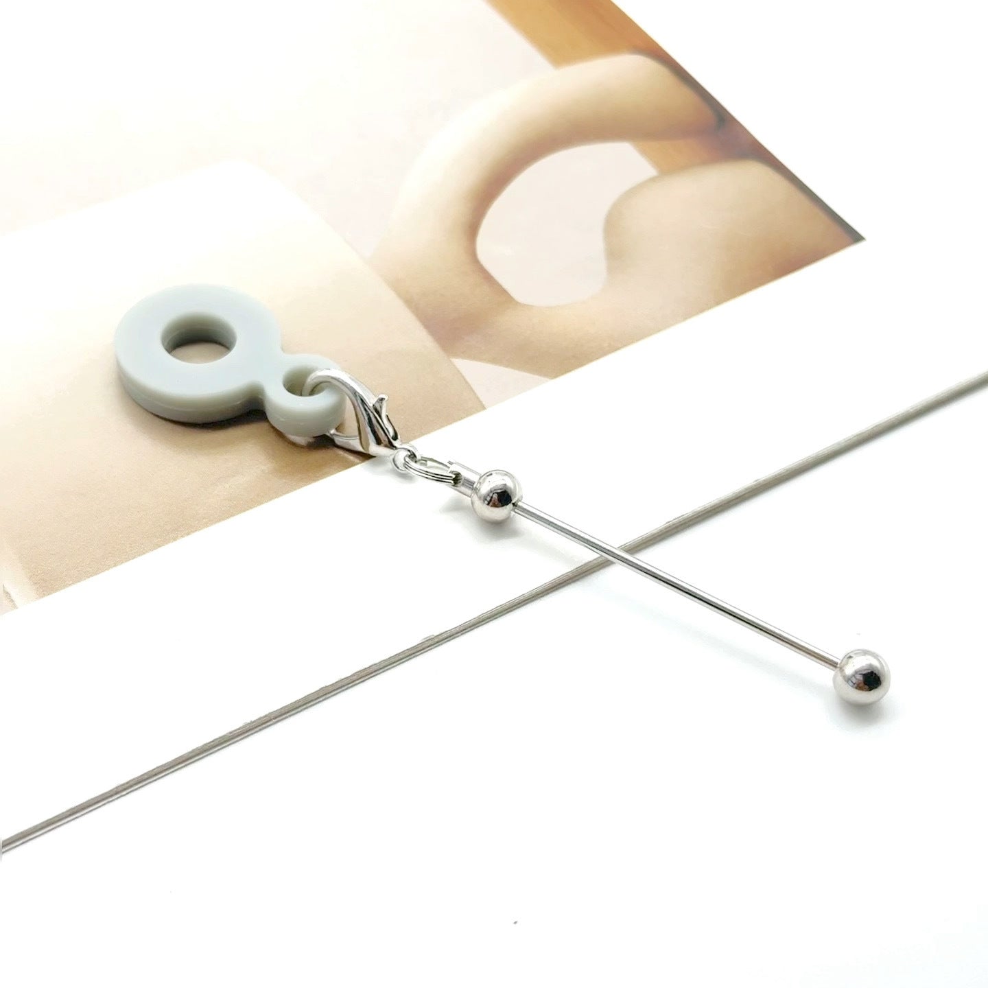 Wholesale Silicone DIY Beadable Straw 8-10mm Silicone Straw Keychain Accessories