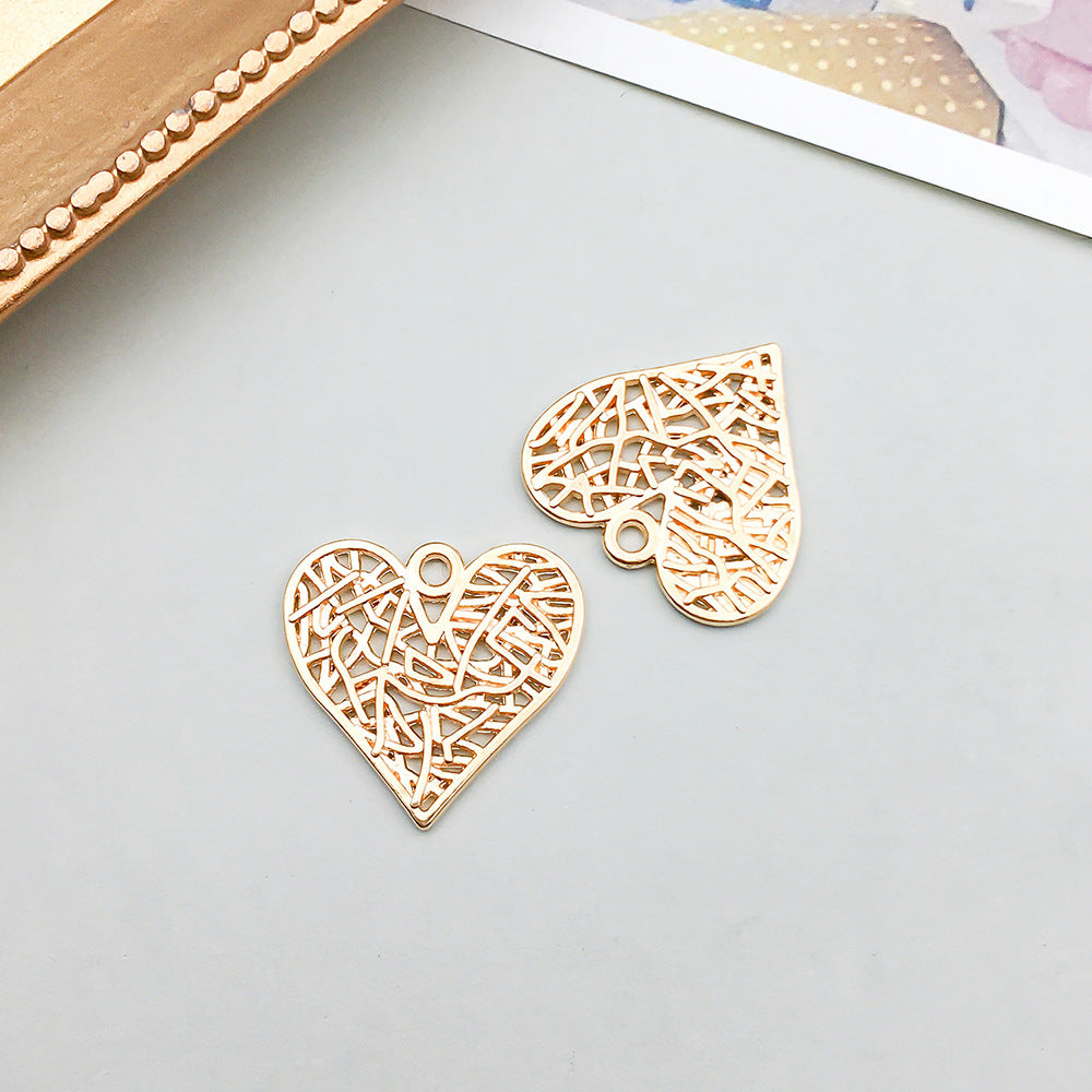 Wholesale 1 KC Gold Alloy Simulation Heart Letter Series DIY Pendant