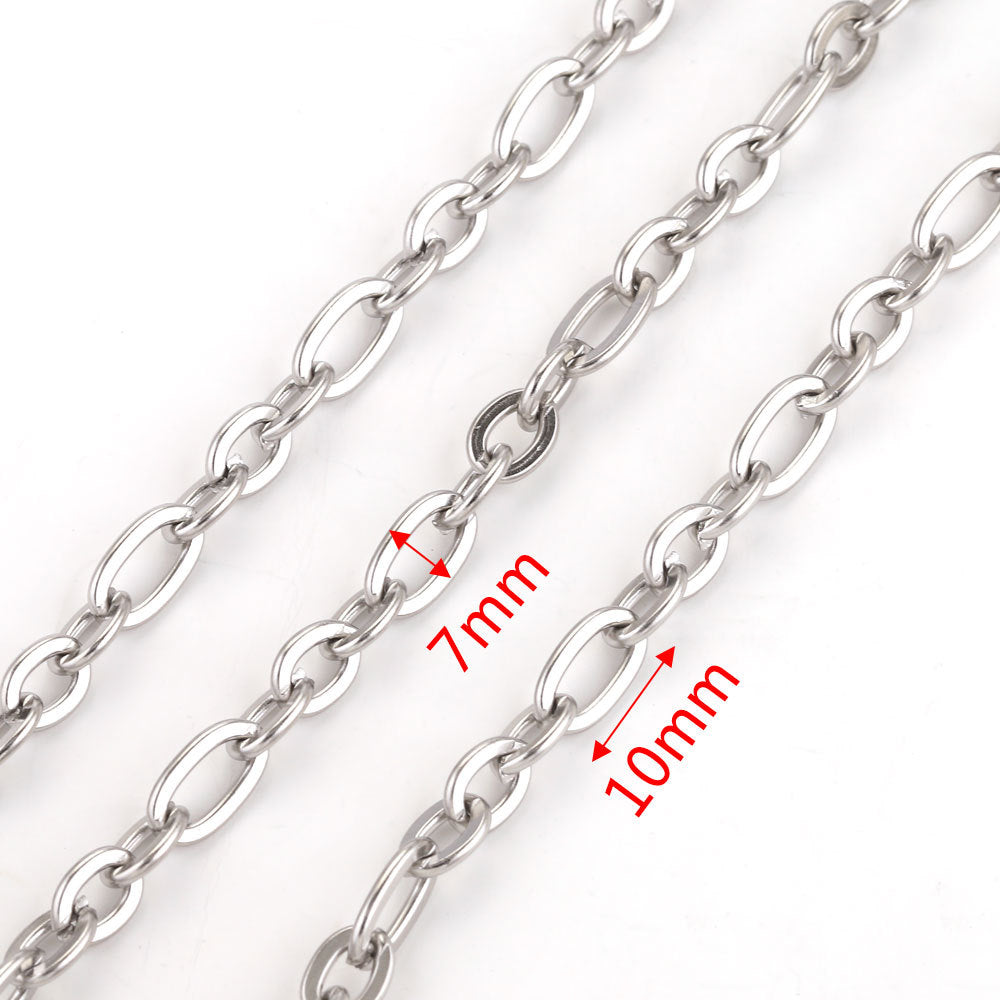 Wholesale 5 rolls - 500 cm various styles of stainless steel punk chain