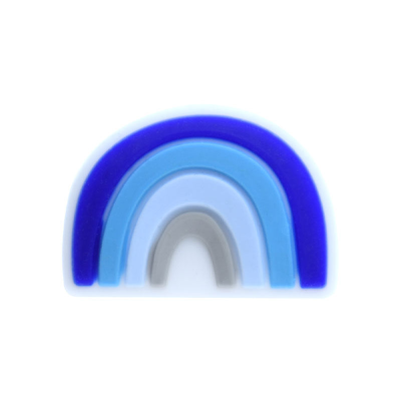 Wholesale 10PCS DIY Rainbow Silicone Beads