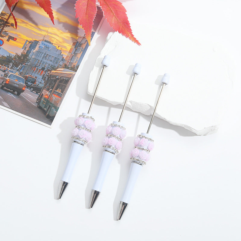 Wholesale Heavy Duty Rose Diamond Stickers Round Bead Pen