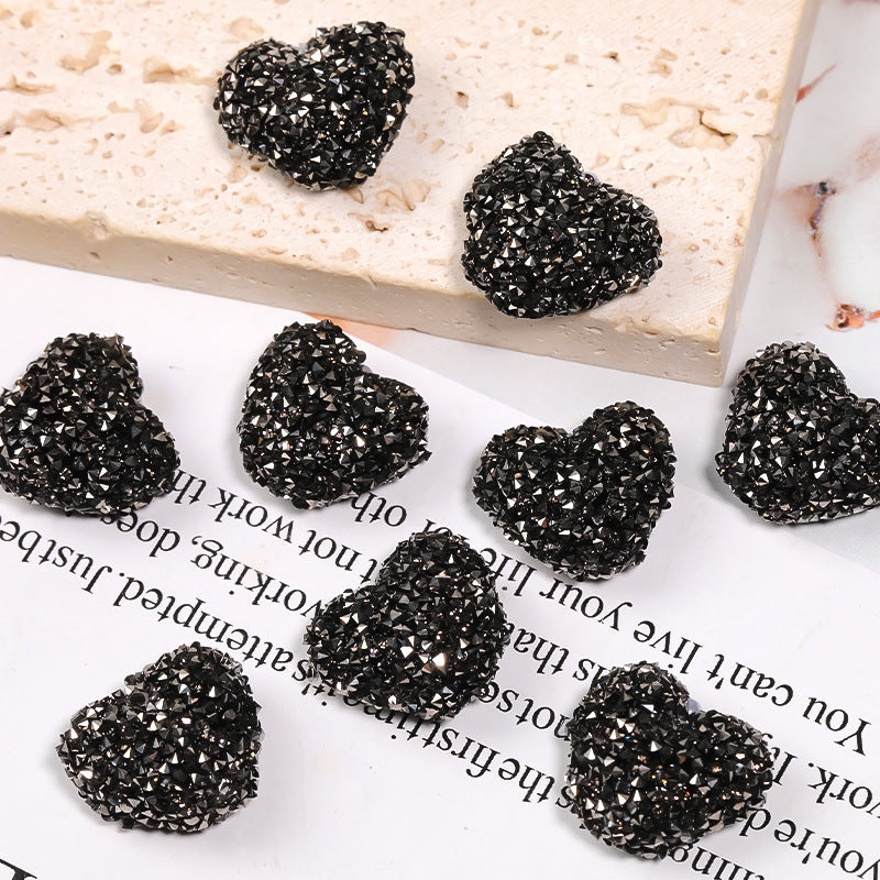 Wholesale 20pcs Colorful rhinestone soft candy heart-shaped rhinestone ball