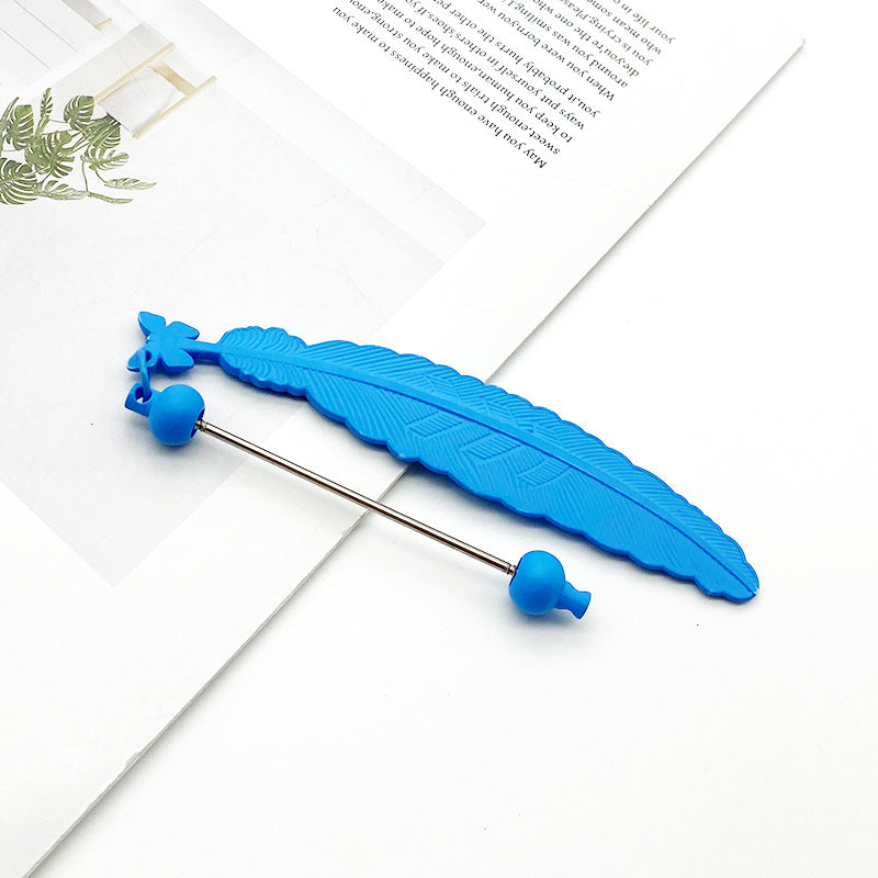 Wholesale New Leaf Shaped Candy Colored DIY Beadable Pens