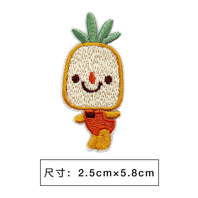 Wholesale Non Woven Fabric Cartoon Embroidered Patch Sticker For Towel DIY Accessory