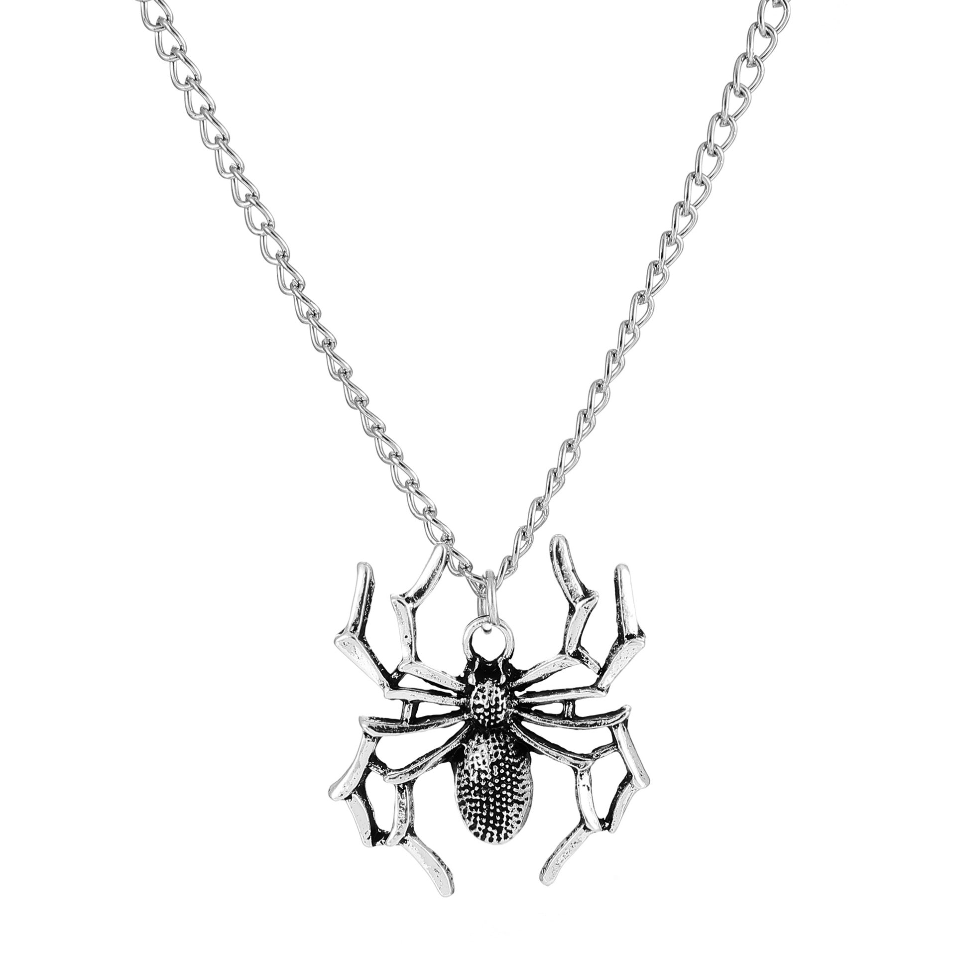Wholesale Simple spider pendant street style punk three-dimensional insect necklace