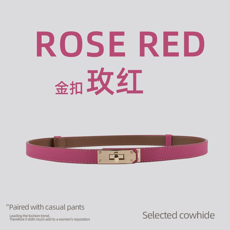 Wholesale Fine Genuine Leather Fashion Girdle Leather Belt with Dress Versatile Decoration