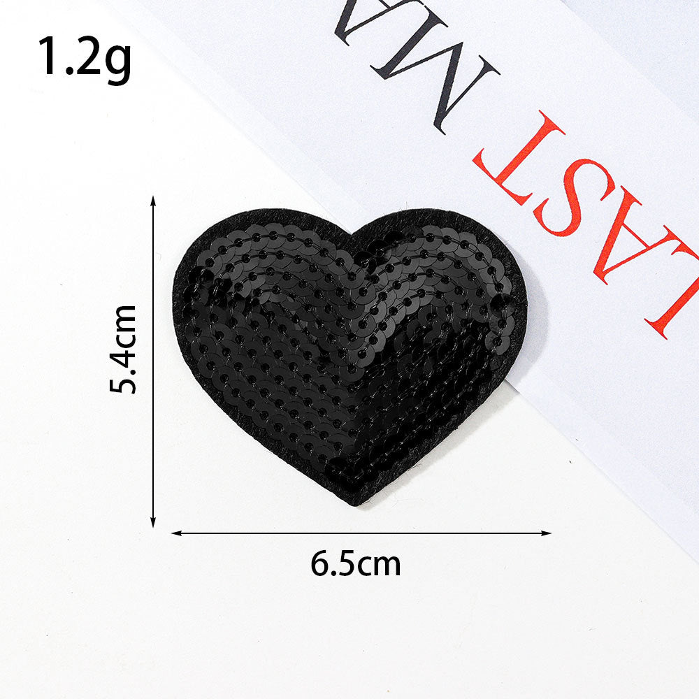 Wholesale Glitter sequined fabric patches,  multi-colored star DIY Patches