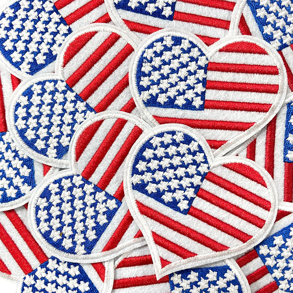 Wholesale Love American Flag Embroidered Patch For Coats Decorative Craft Supply