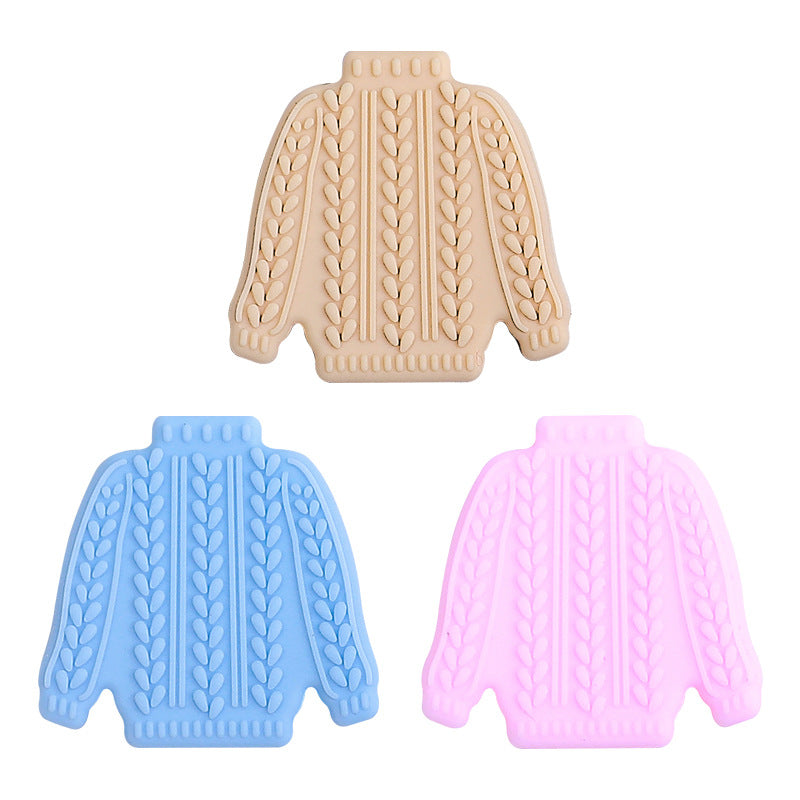 Wholesale 30pcs cartoon sweater silicone beads