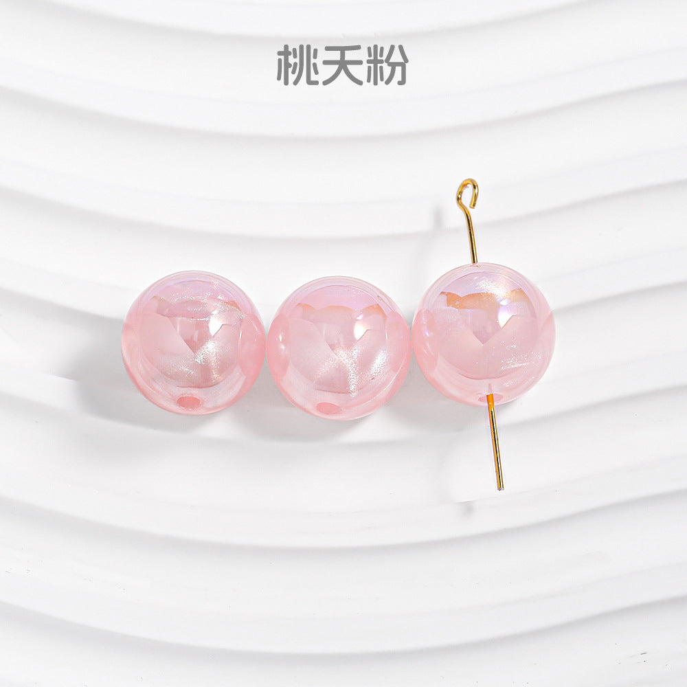 Wholesale 30pcs/1pack Meteor Straight Hole Cloud Flash DIY Beads