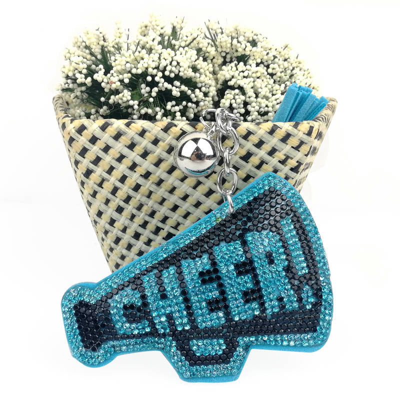 Wholesale 4pcs diamond-encrusted English letter CHEER key chain