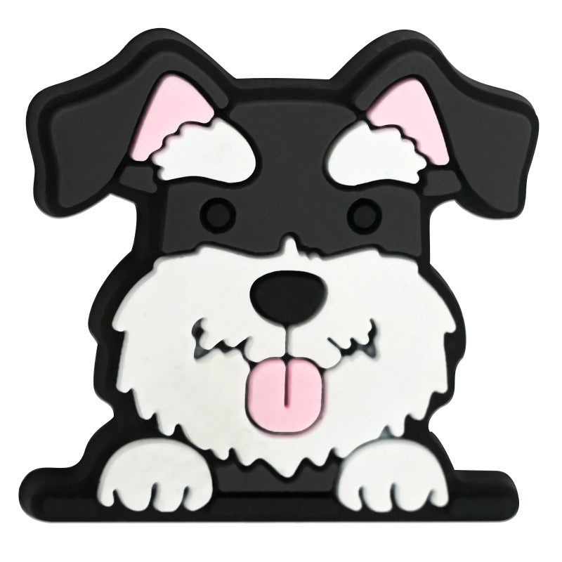 Wholesale  Random 100pcs/pack Cute Cartoon Dog Decorative Soft Rubber Double-Sided Beads