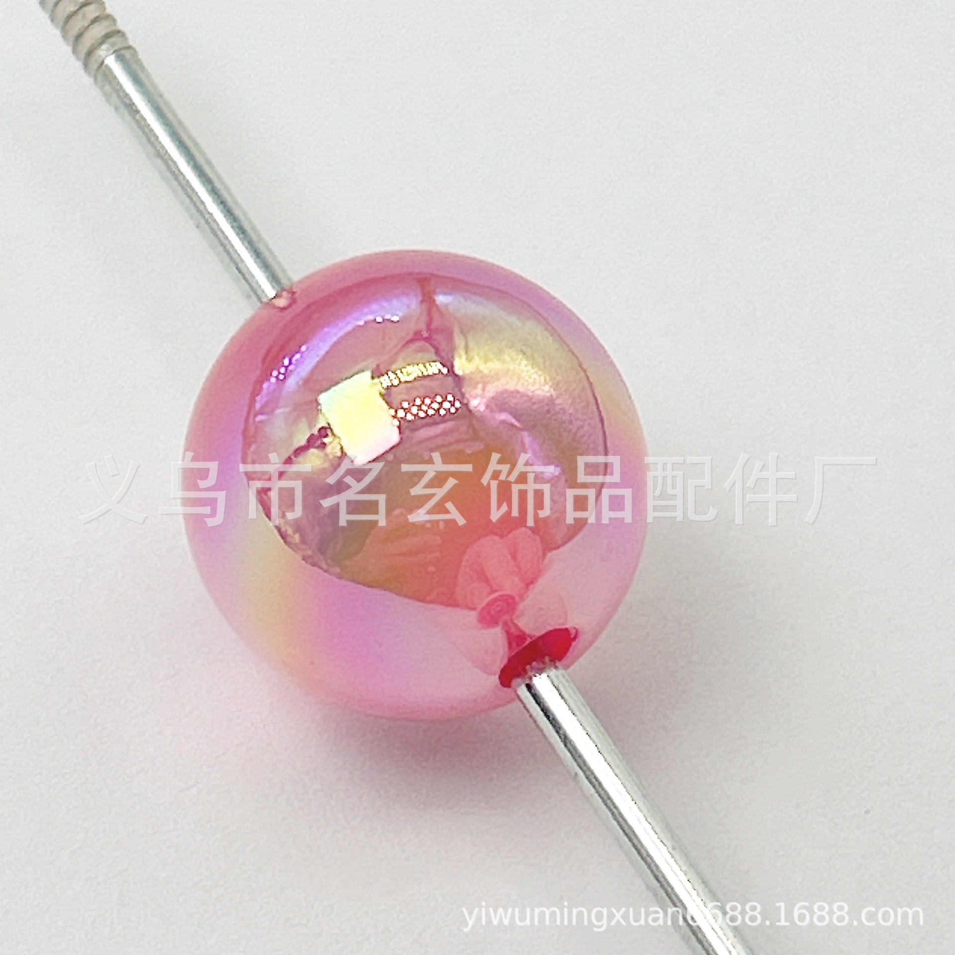 Wholesale Random 200 pcs/pack  Colored electroplated cat' s eye beads Acrylic Beads