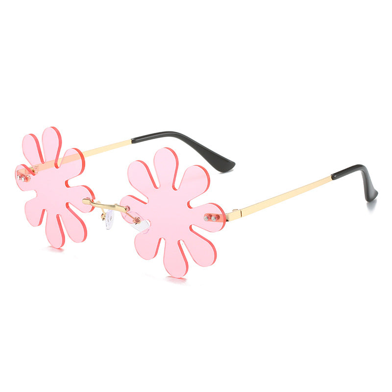 Wholesale Frameless Flower Hip-hop Street Shooting Sunglasses
