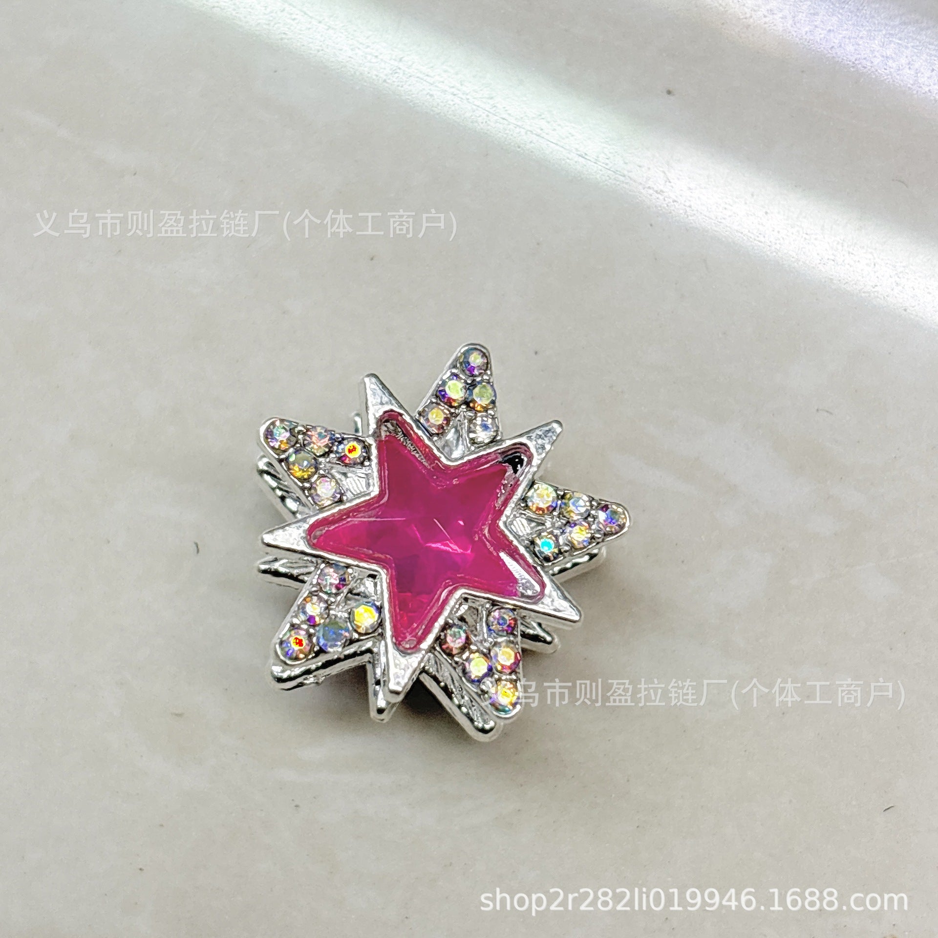 Wholesale 20pcs DIY Heavy Industry Alloy Nepal Double sided Zircon Star DIY Beads