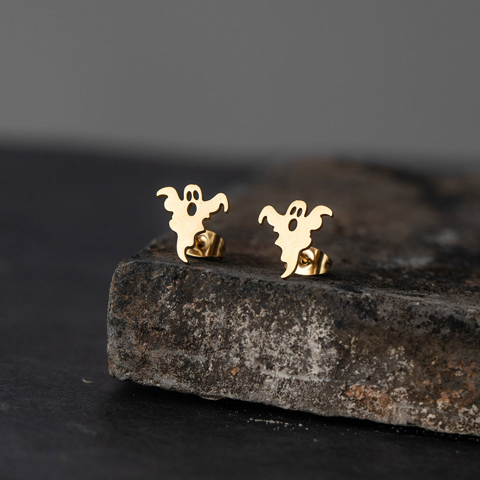 Wholesale Halloween Pumpkin Stainless Steel Earrings