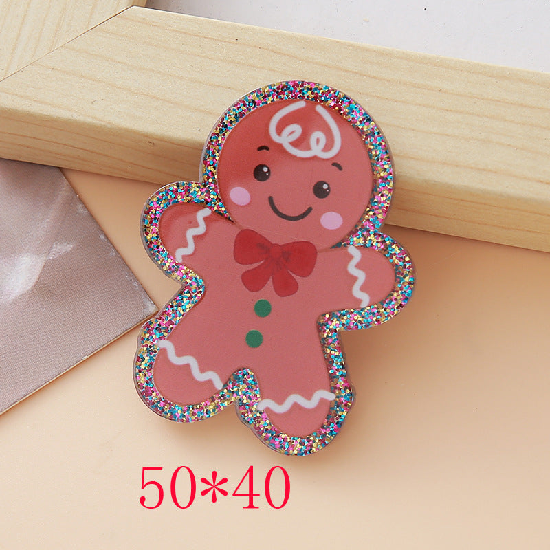 Wholesale 10pcs Glitter and Sparkle Christmas DIY Acrylic Patch