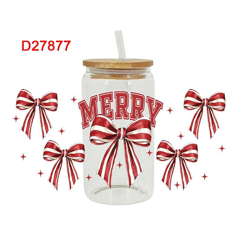 Wholesale Colorful and diverse bows 16oz Cup UV DTF Wraps