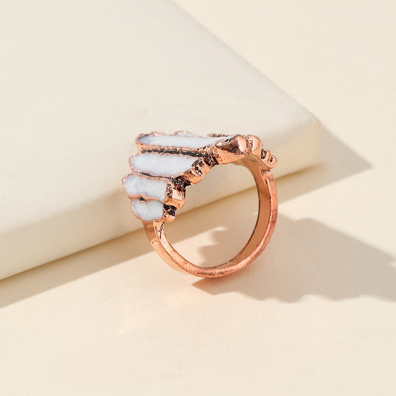 Wholesale Gold White Zircon Memorial Party Classic Ring