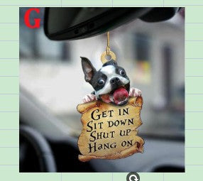 Colgante de espejo de coche de perro acrílico al por mayor