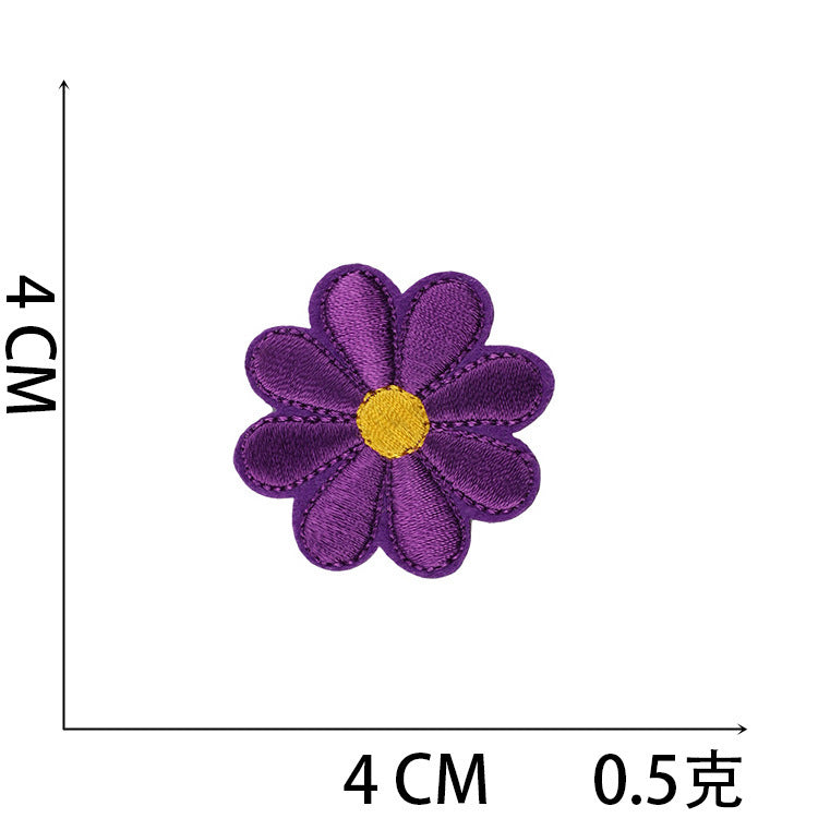 Wholesale Polyester Iron On Embroidery Patch Butterfly Floral Design For Clothing Decorative DIY Craft Supply