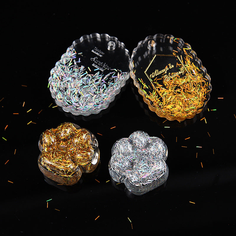 Wholesale Laser Gold, Silver Onion Strips, Nail Glitter, Silver Wire, Gold Wire DIY Handmade Materials, Drip Glue Decorative Fillers