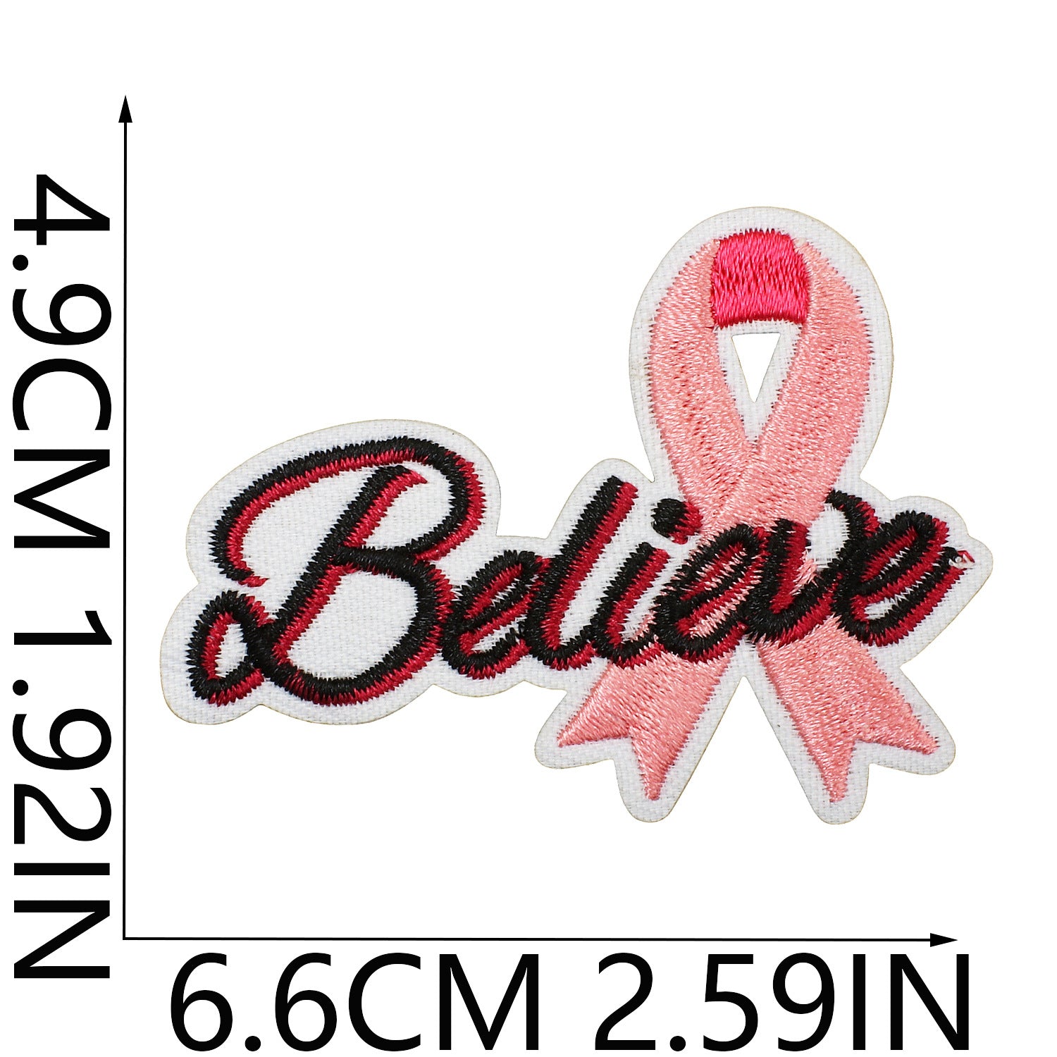 Wholesale Health Day Care for Women Pink Embroidery DIY Patches