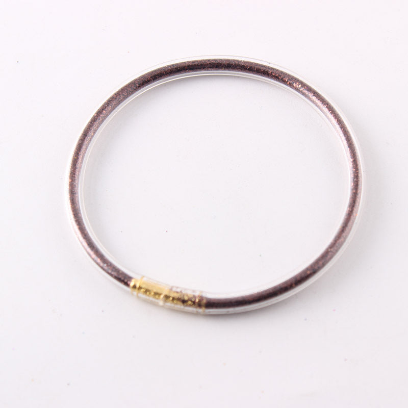 Wholesale  Gold Dust Single-layer Silicone Bracelet