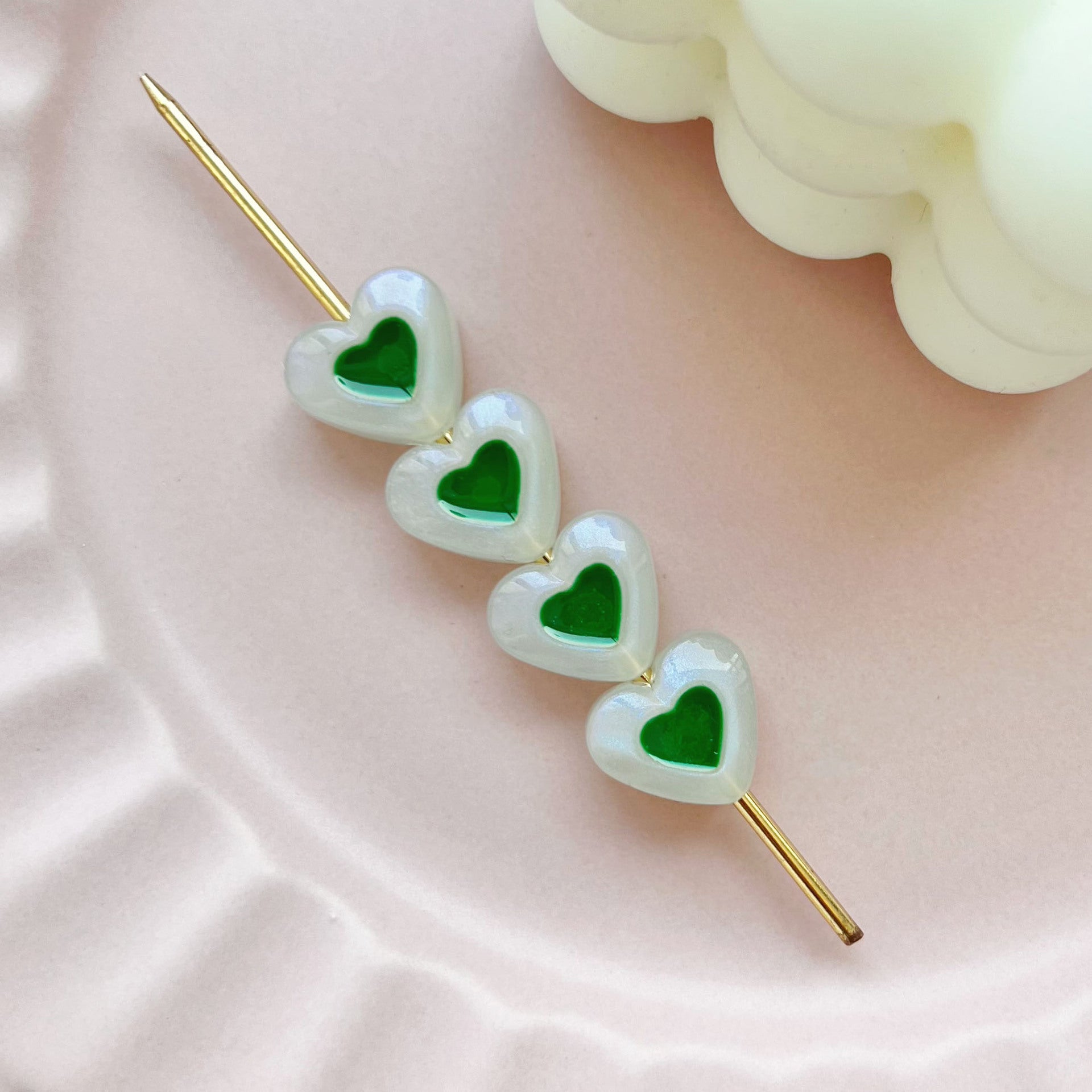 Wholesale 10pcs colorful heart Acrylic Beads