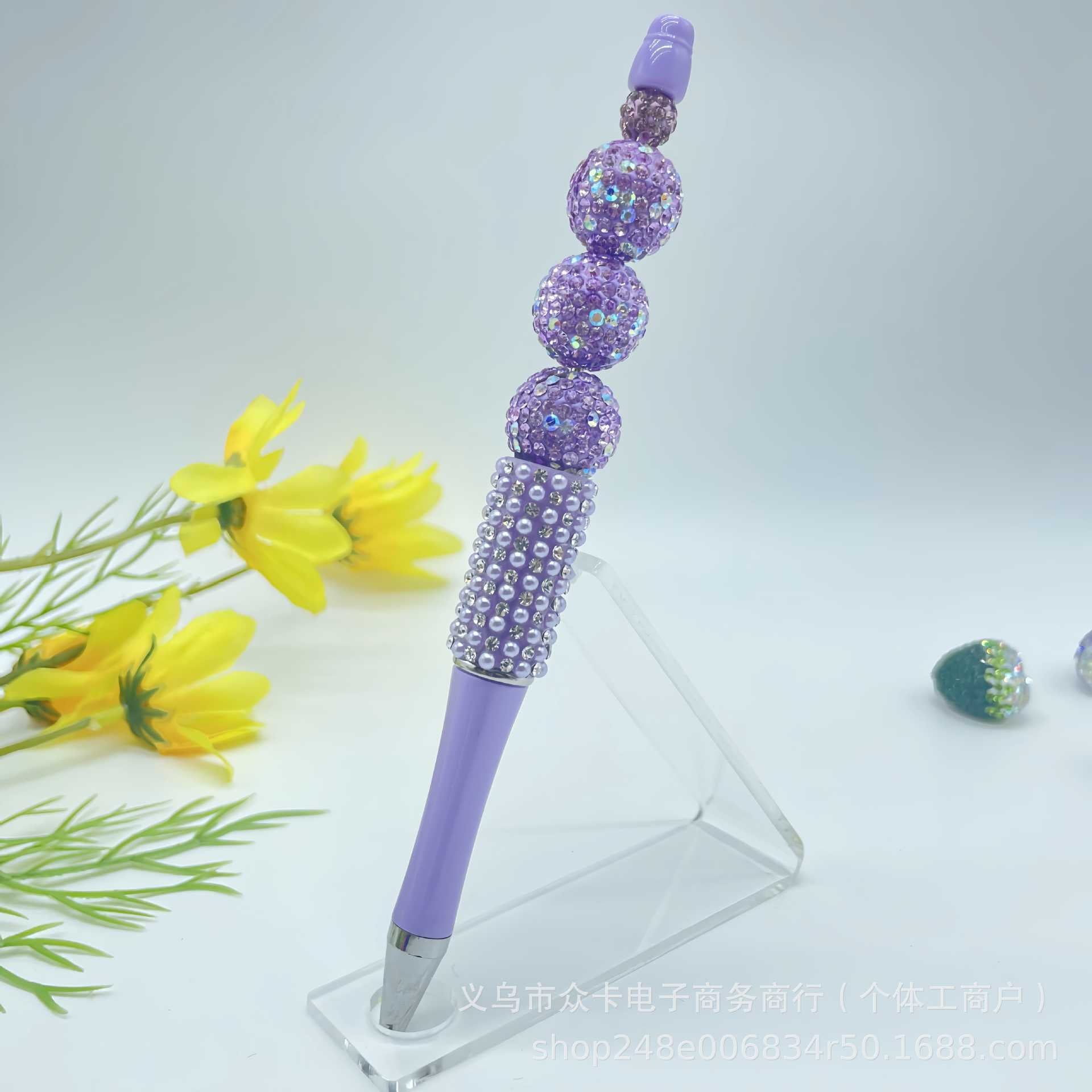 Wholesale 20pcs 16mm Full Diamond Ball Handmade DIY  Fancy Beaded Pen
