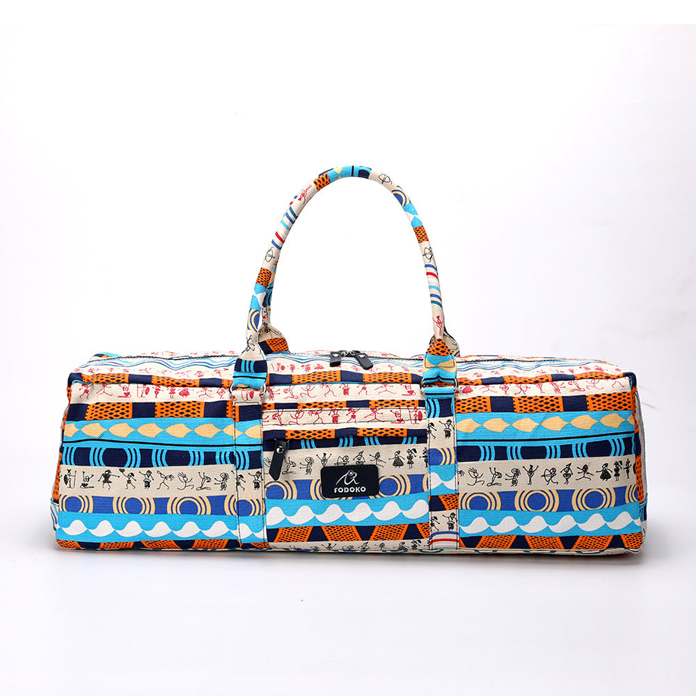 Wholesale Ethnic Style Large Capacity Canvas Yoga Bags, Fitness and Sports Bags
