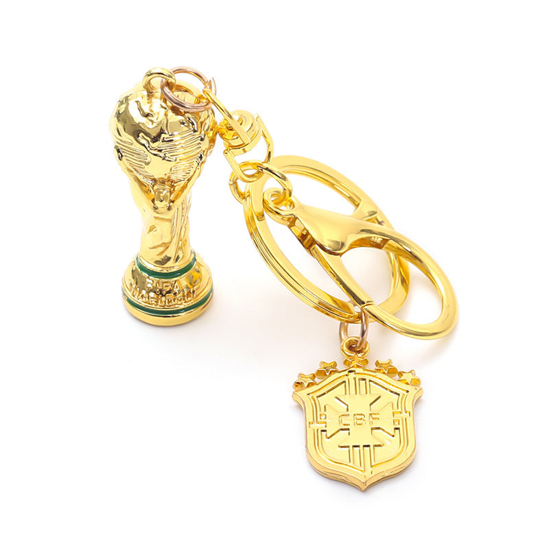 Wholesale Football team trophy sports series metal keychain OLY Exclusive
