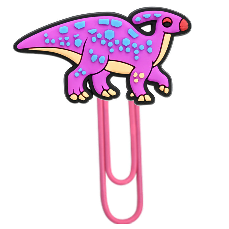 Wholesale Random 50pcs Colorful Paperclip Dinosaur Series  File Bookmarks