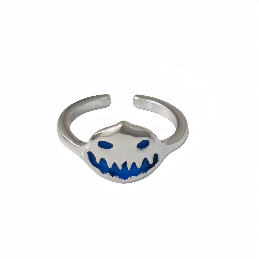 Wholesale   Pumpkin Ring Zinc Alloy Grimace Luminous Ring