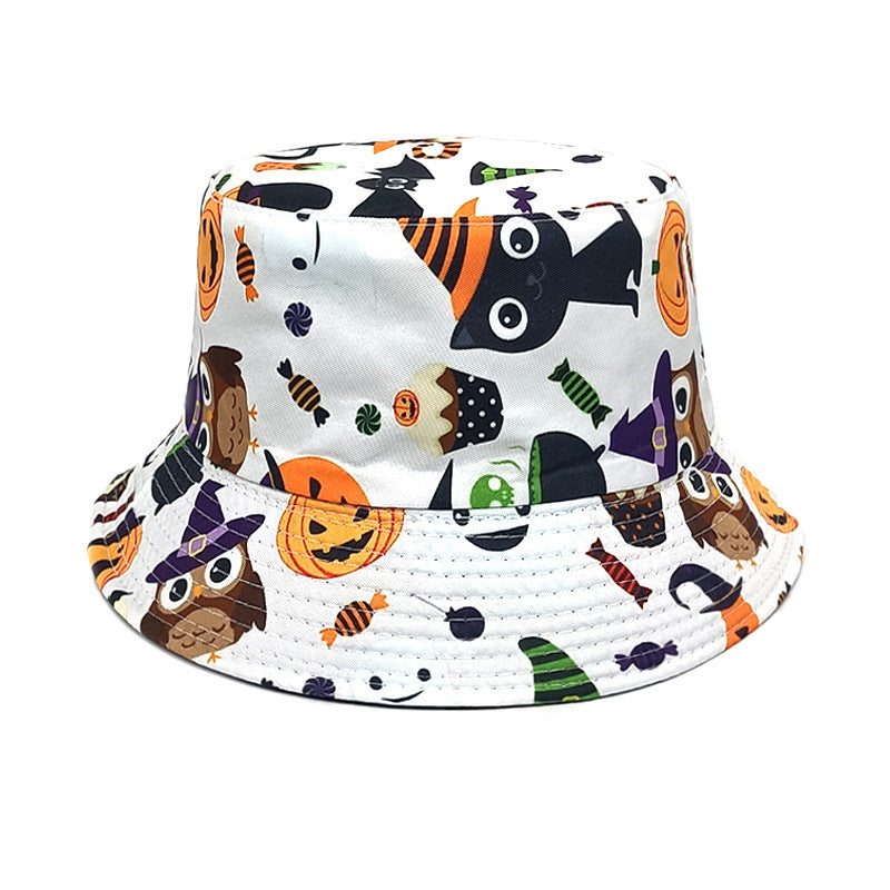 Wholesale Halloween New Pumpkin Skull Polyester Bucket Hat