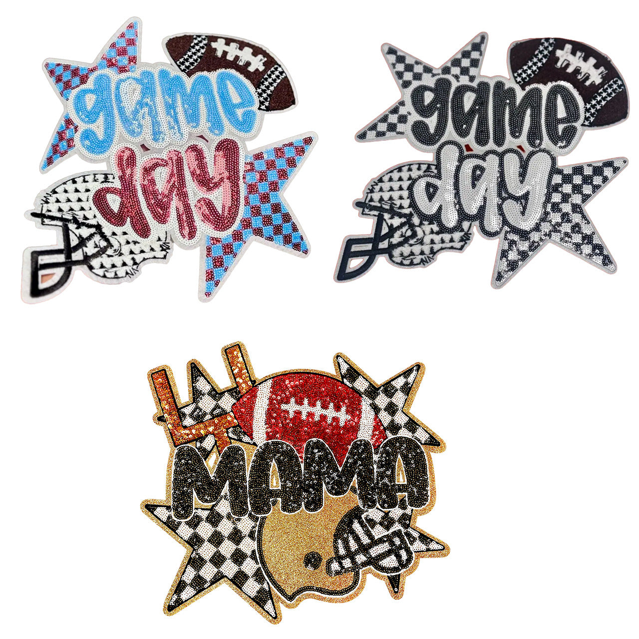 Wholesale Stylish Rugby Game Day Embroidered Patch With Hot Melt Adhesive Back For et DIY