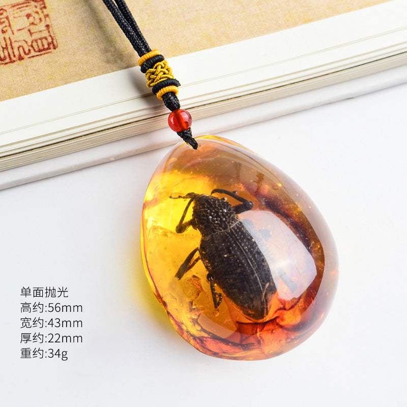 Wholesale True Live Insect Specimen Amber Pendant