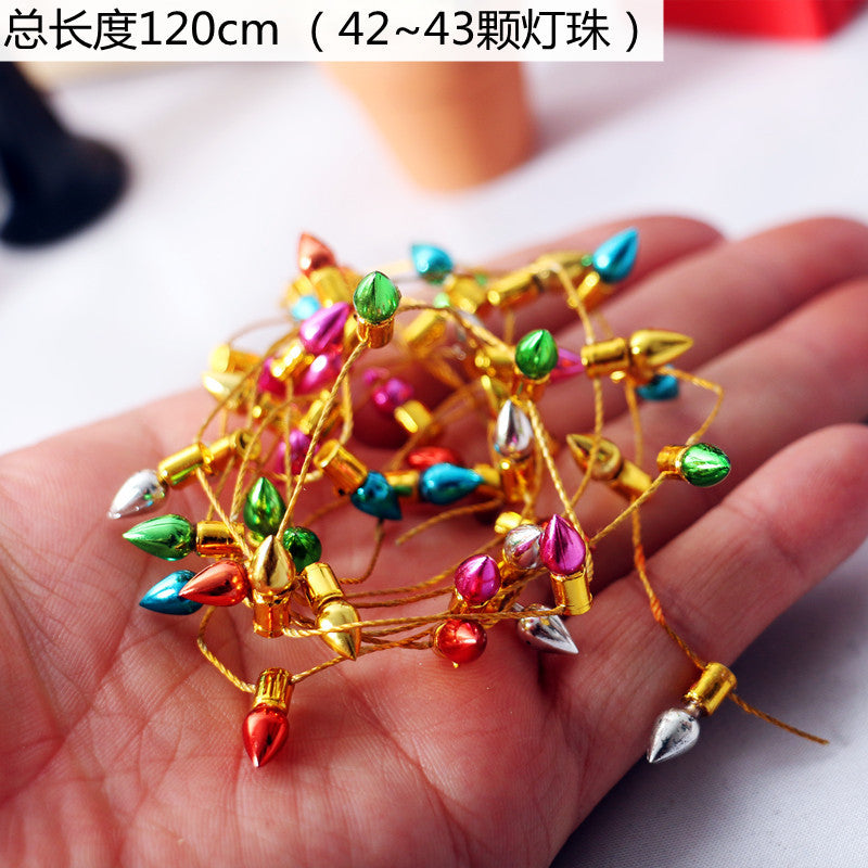 Wholesale Dollhouse1:12 doll house mini string lights neon Christmas door model holiday decoration accessories