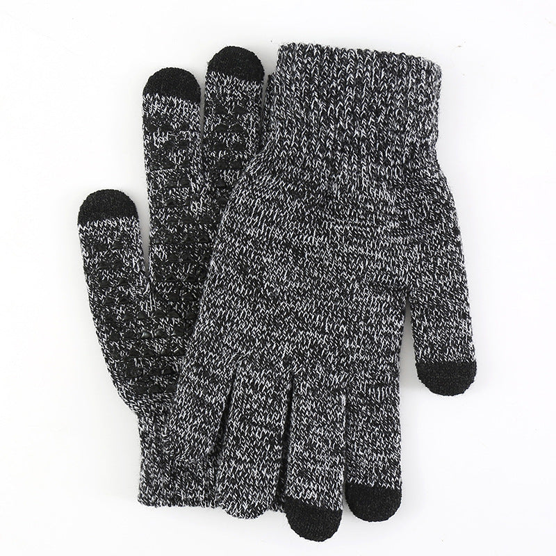 Wholesale Winter Warm and Cold-proof Plus Velvet and Thickened Wool Knitted Touch Screen Gloves