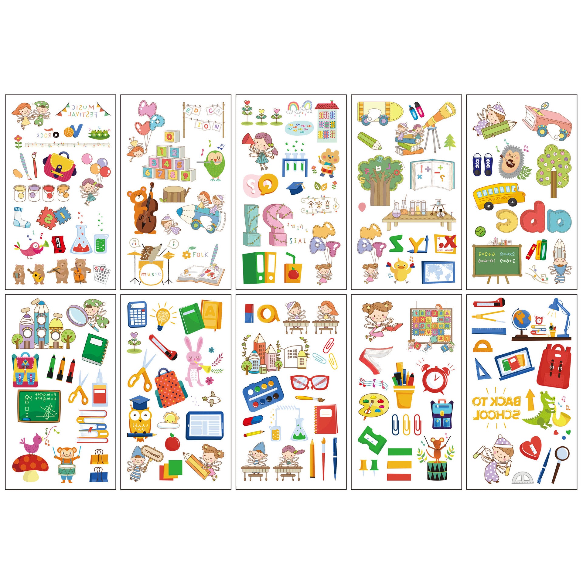 Wholesale 10pcs/sheet Children's cartoon little monster cute tattoo sticker