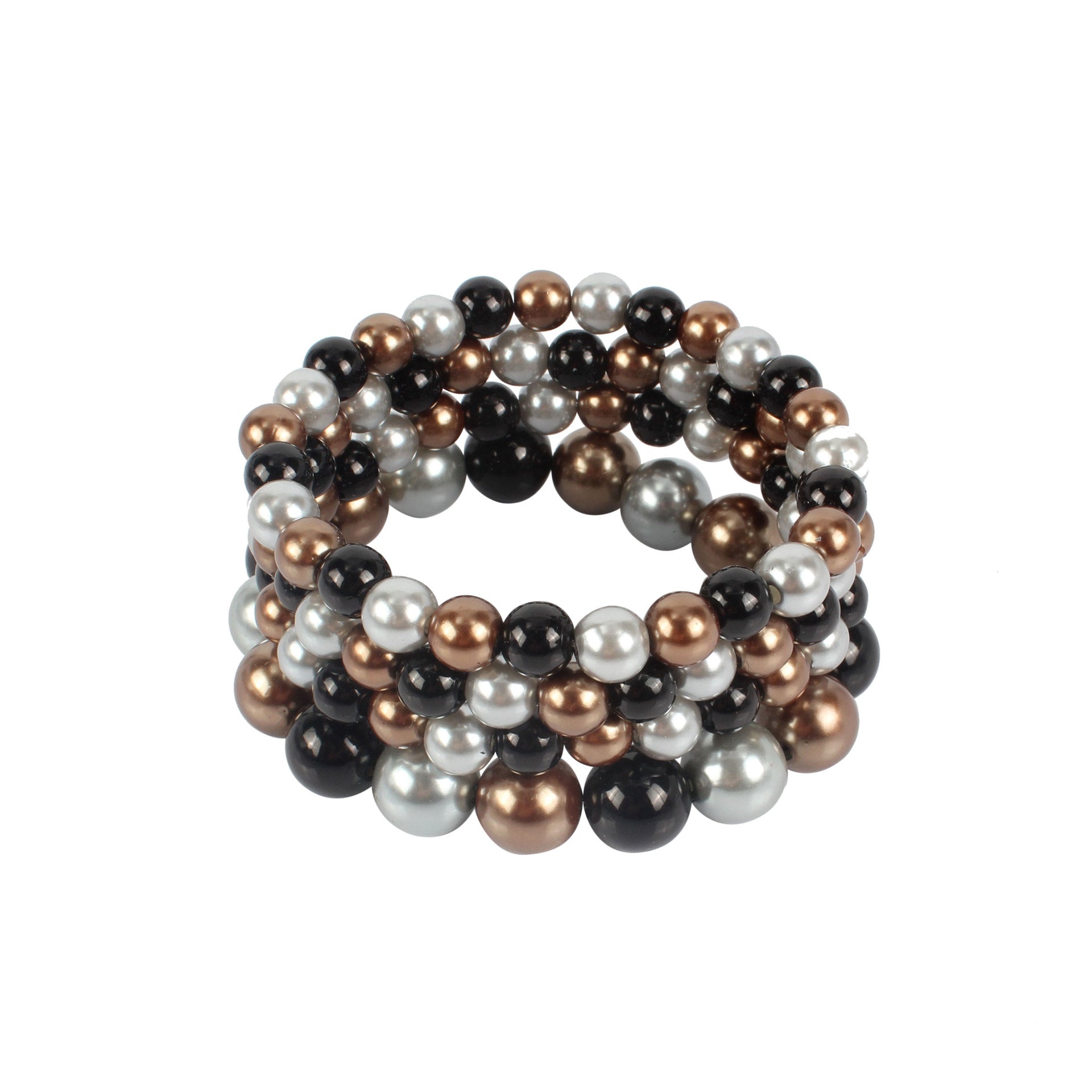 Wholesale Mixed Color Imitation Pearl Multilayer Beaded Fashion Bracelet