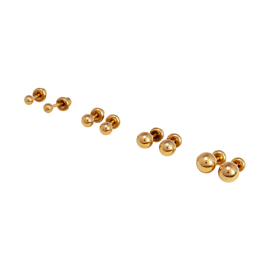 Wholesale 18k Gold Stainless Steel Dot Earrings