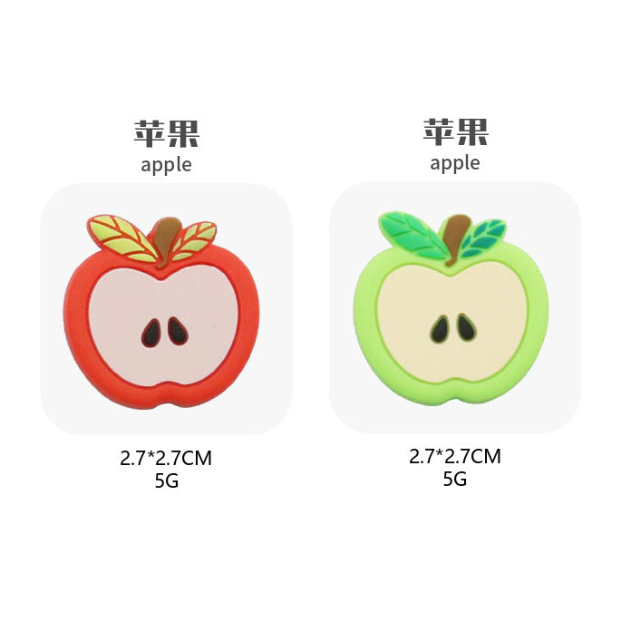 Wholesale 20pcs/packDIY food grade silicone fruit beads apple silicone beads